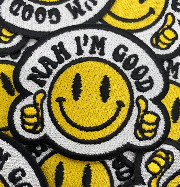 Prideful Patchez, Im Good, Iron On Patch, Sew On Patch, Embroidered Patch, Great for Jackets, Denim, Hoodies & Bags, Cute Patches